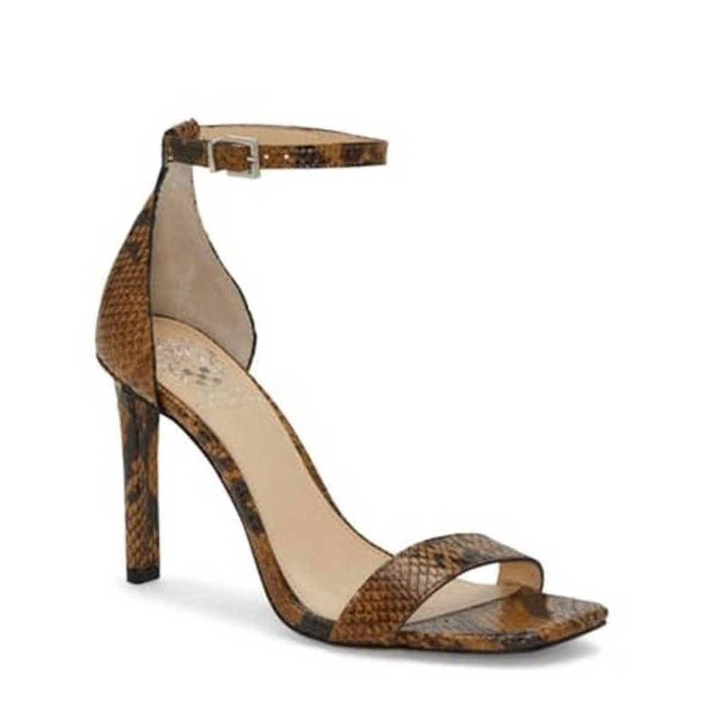 Vince Camuto Brown Snake Print Heels